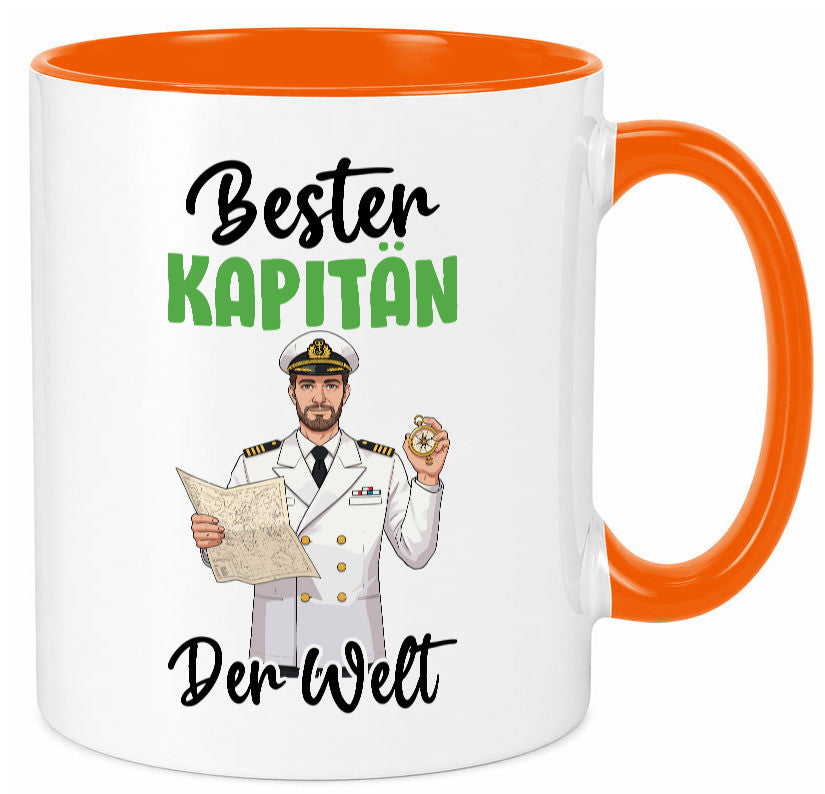 Bester Kapitän | Schiffskapitän Schiff v2 Geschenk Humor Geschenkidee lustiger Tasse