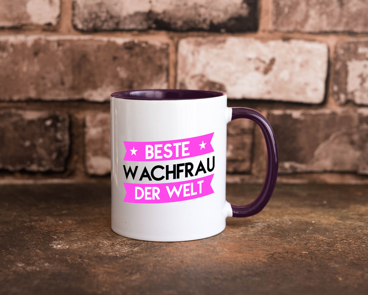 Beste Wachfrau | Wachpersonal Nachtwächter Humor Geschenkidee Tasse