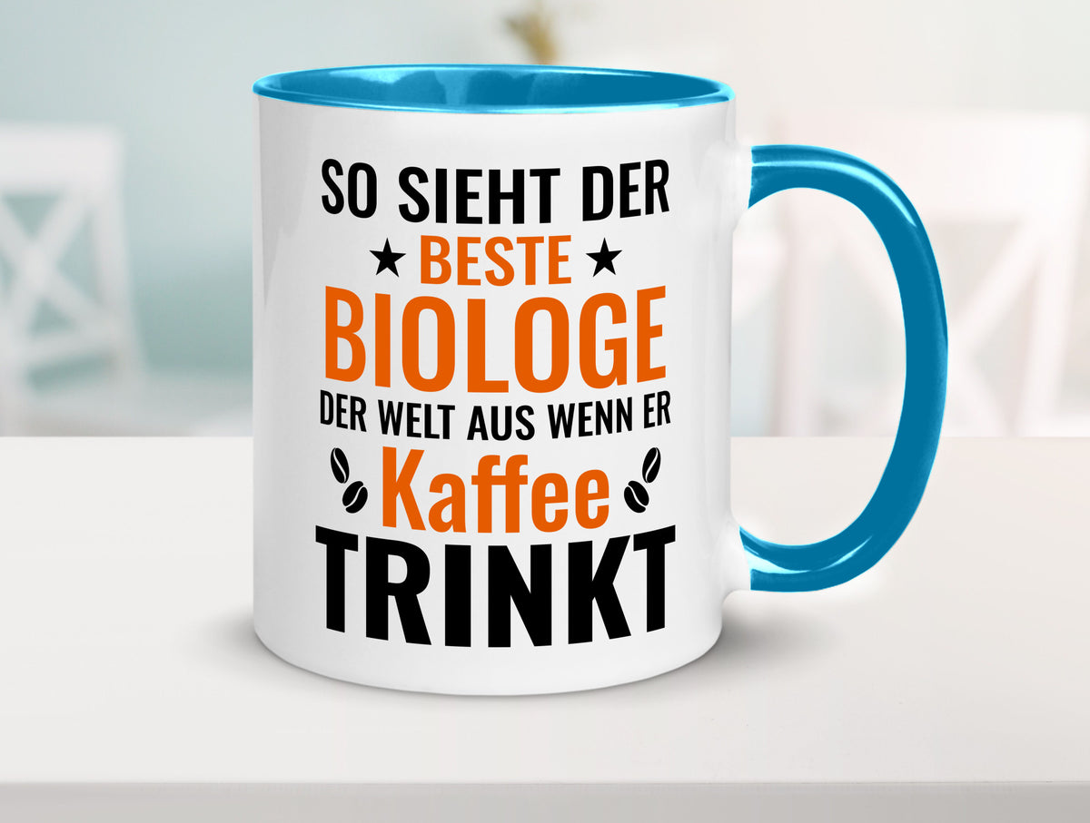 Kaffee trinkt: Biologe | Biologie Naturforscher Geschenk Humor Geschenkidee Tasse