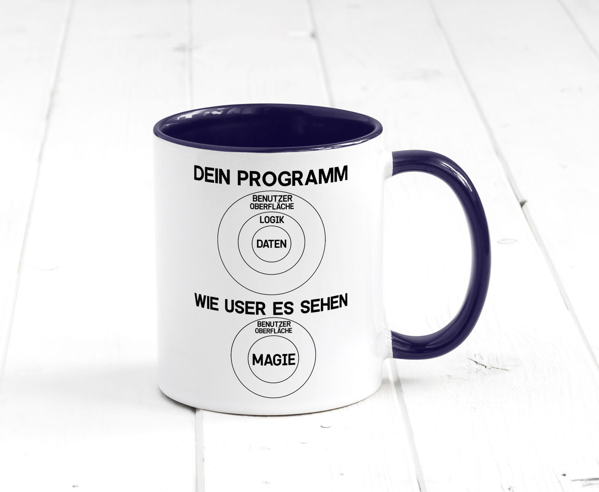 Wie User dein Programm sehen | Programmierer Magie Witz Geschenkidee Humor Tasse
