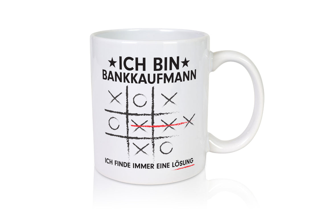 Lösung Finden: Bankkaufmann | Kaufmann lustig Humor Geschenkidee Geschenk Tasse