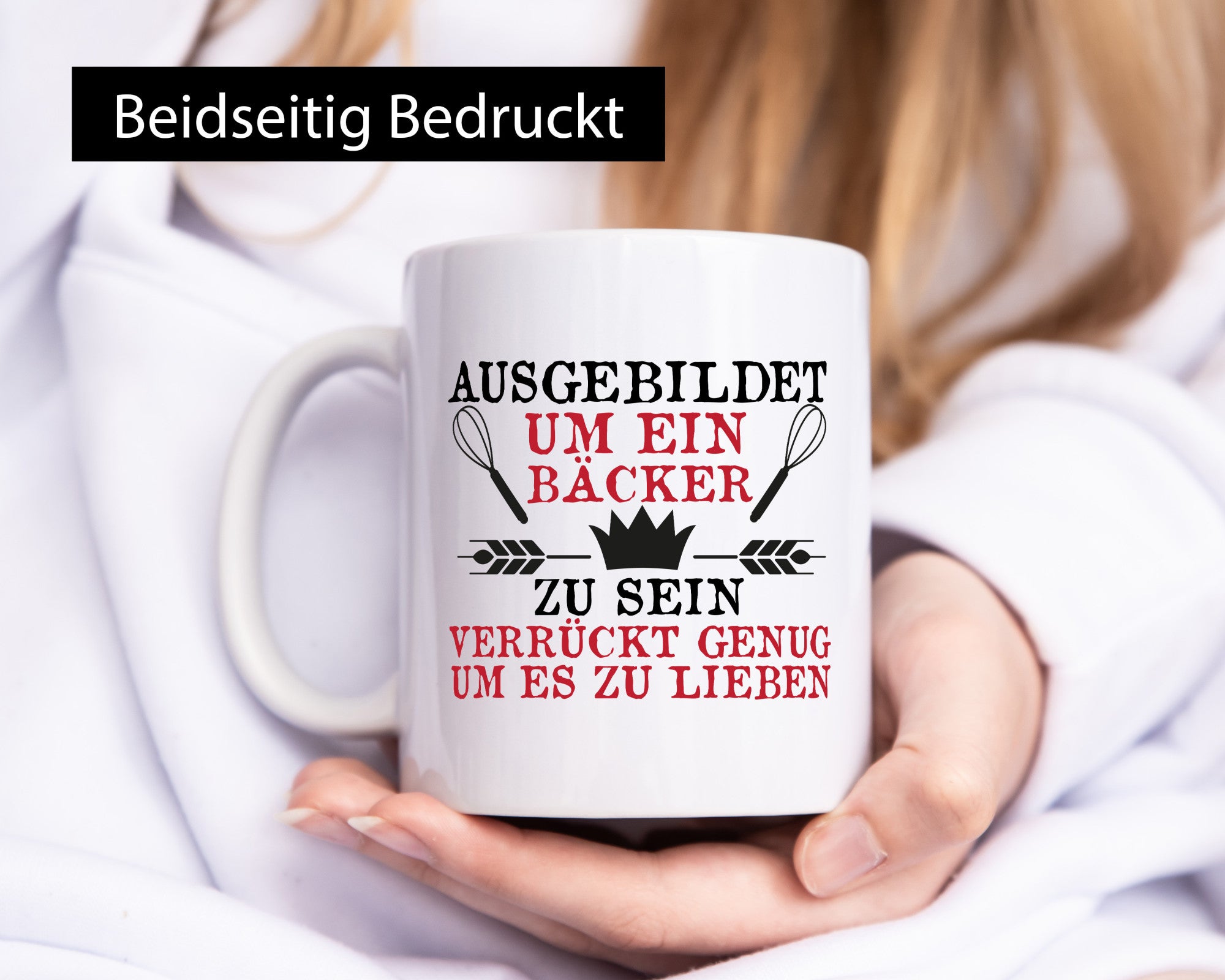 Verrückt um es zu Lieben ein Bäcker sein. Geschenkidee Humor Tasse