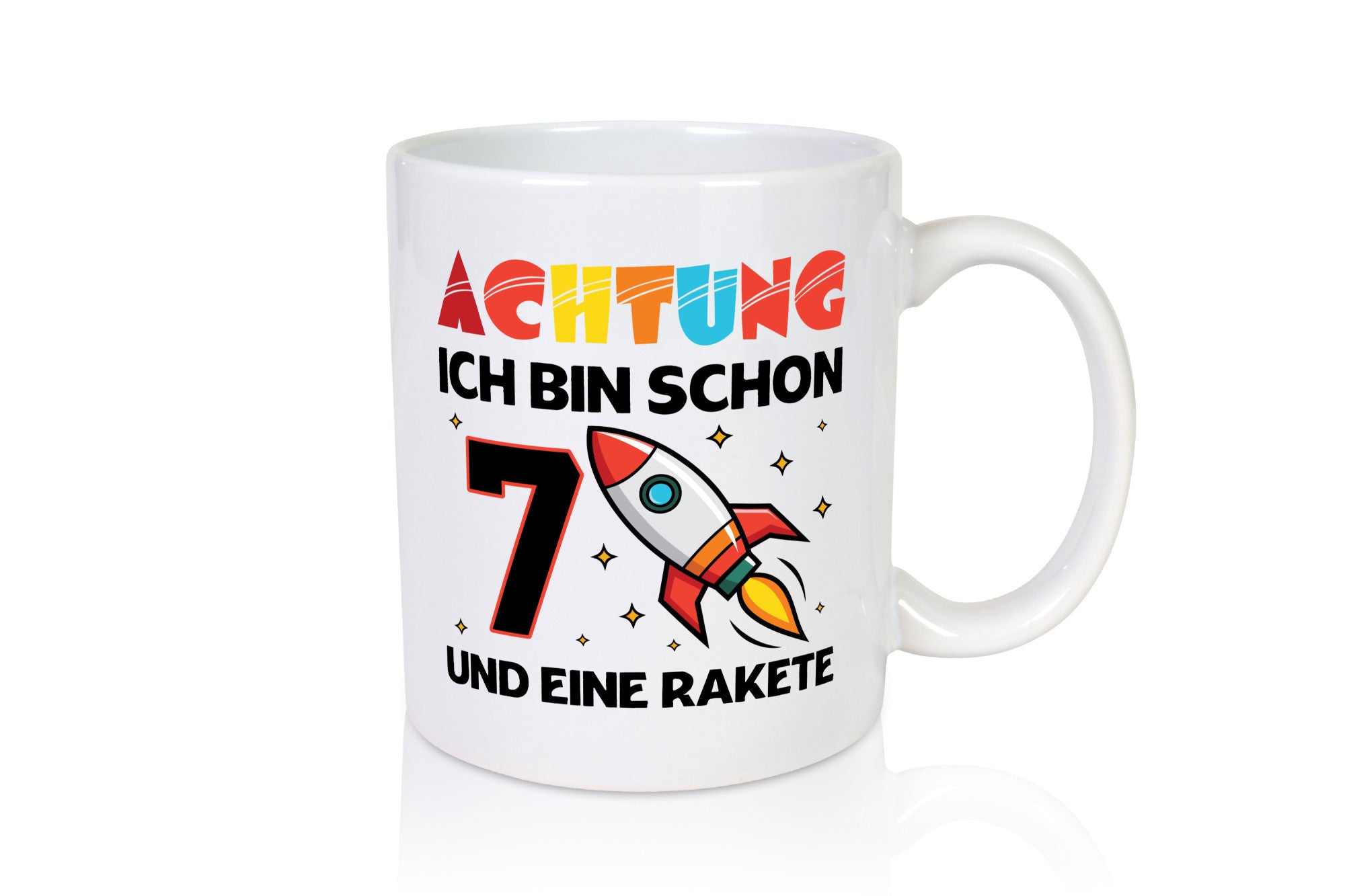 7. Geburtstag | Rakete Weltraum 7 Jahre Galaxy Geschenkidee Humor Tasse