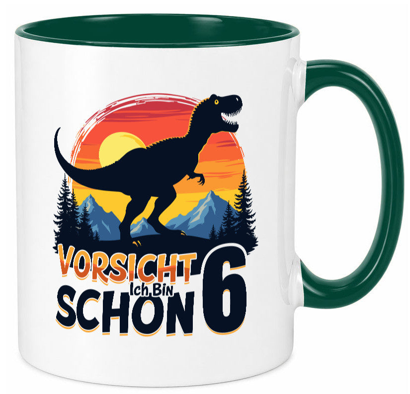 6. Geburtstag | 6 Jahre Dinosaurier Geschenkidee Humor Tasse