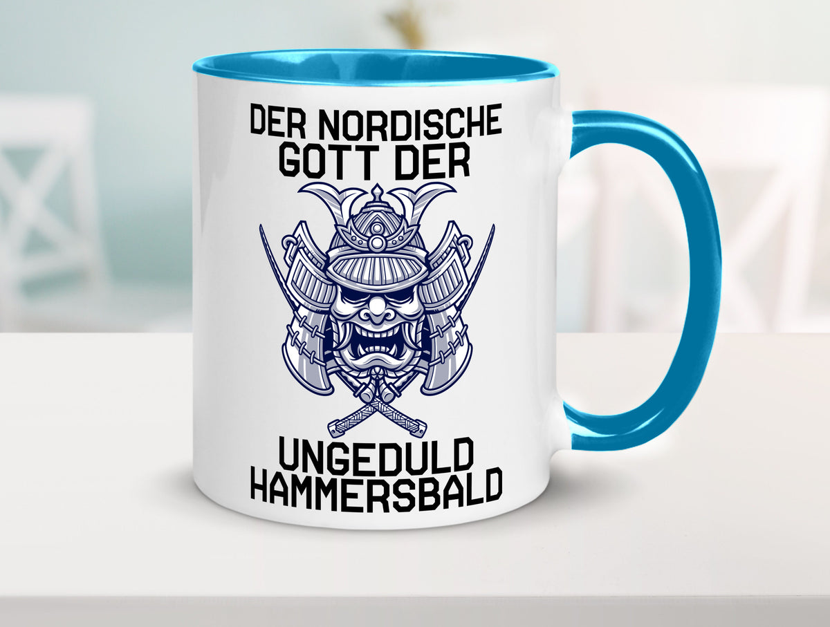Nordischer Gott der Ungeduld | Mythologie Wikinger lustig Humor Geschenkidee Tasse