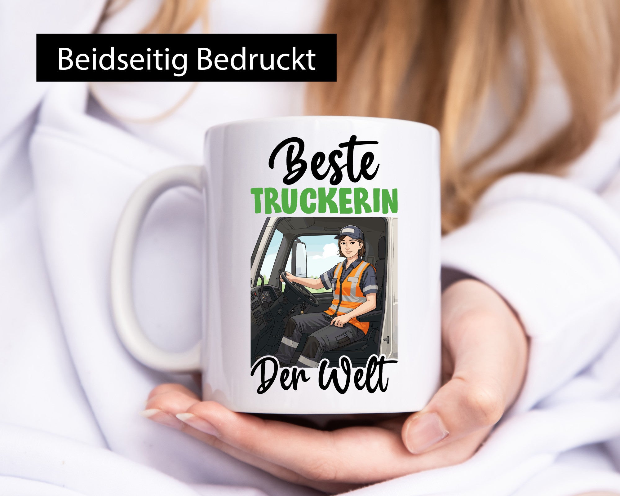 Beste Truckerin | LKW Fahrerin v2 Humor Geschenkidee Tasse
