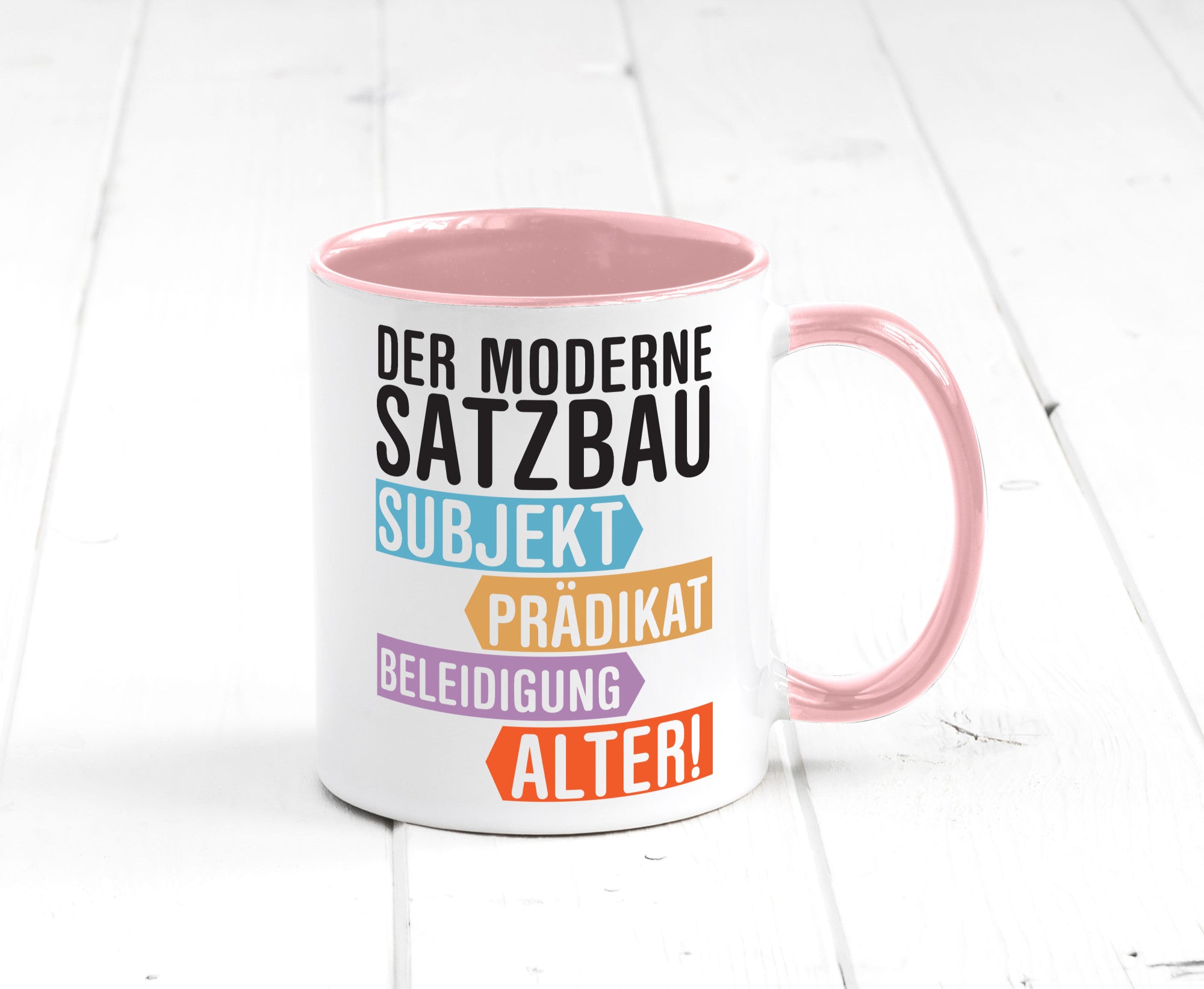 Moderner Satzbau | Lehrer Lehrerin Kollege lustig Arbeit Kollegen Büro Geschenk