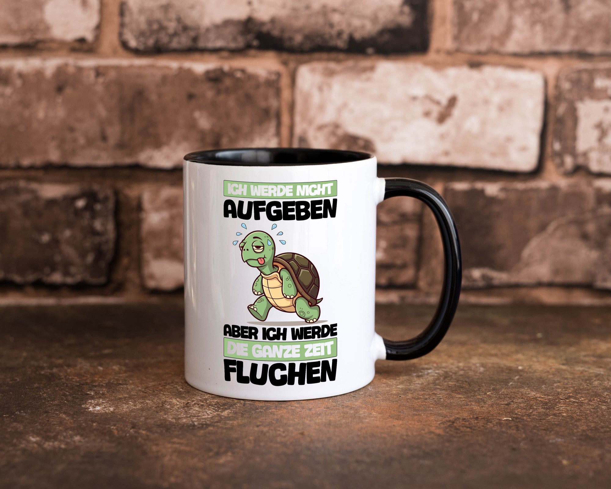 Ich geb nicht auf werde aber fluchen | Schildkröte Joggen v2 Humor Geschenkidee