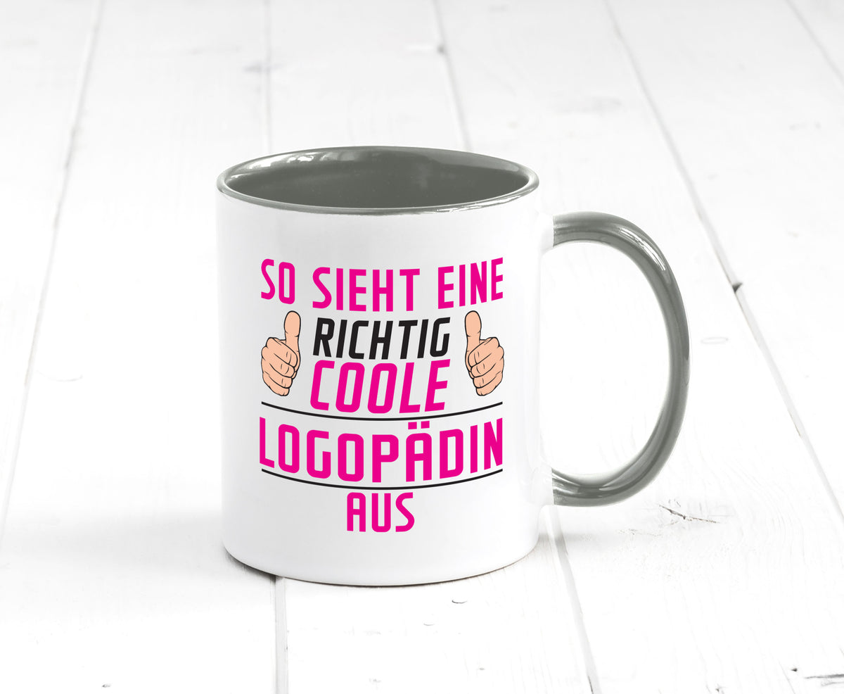 Richtig Coole Logopädin | Sprachtherapie Humor Geschenkidee Tasse