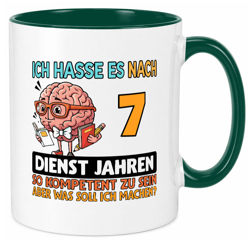 7 Dienstjahre | Arbeit Kompetent lustig Kollegen Büro Geschenk Tasse