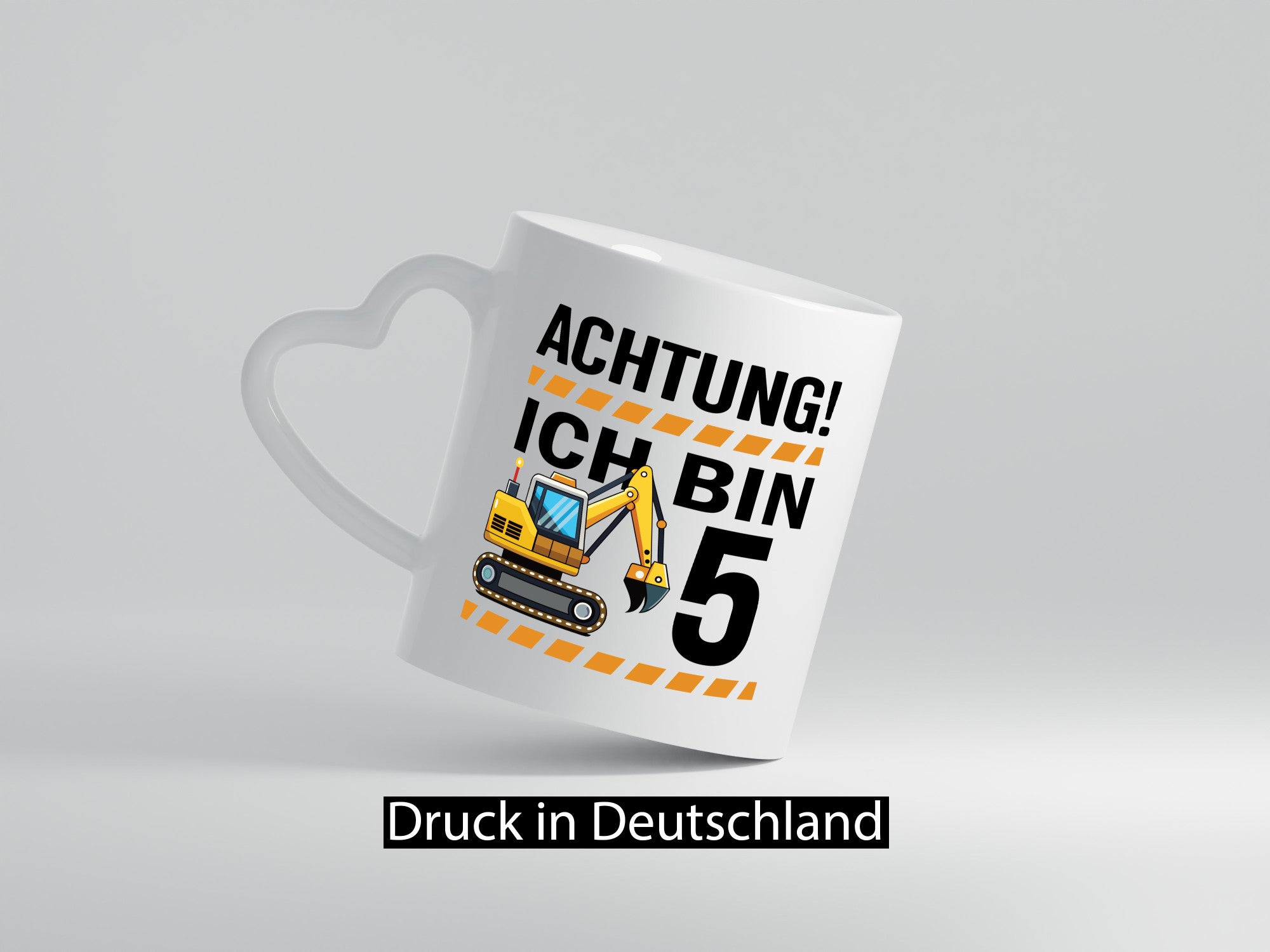 5 Geburtstag Ich bin | Bagger Junge Humor Geschenkidee Tasse