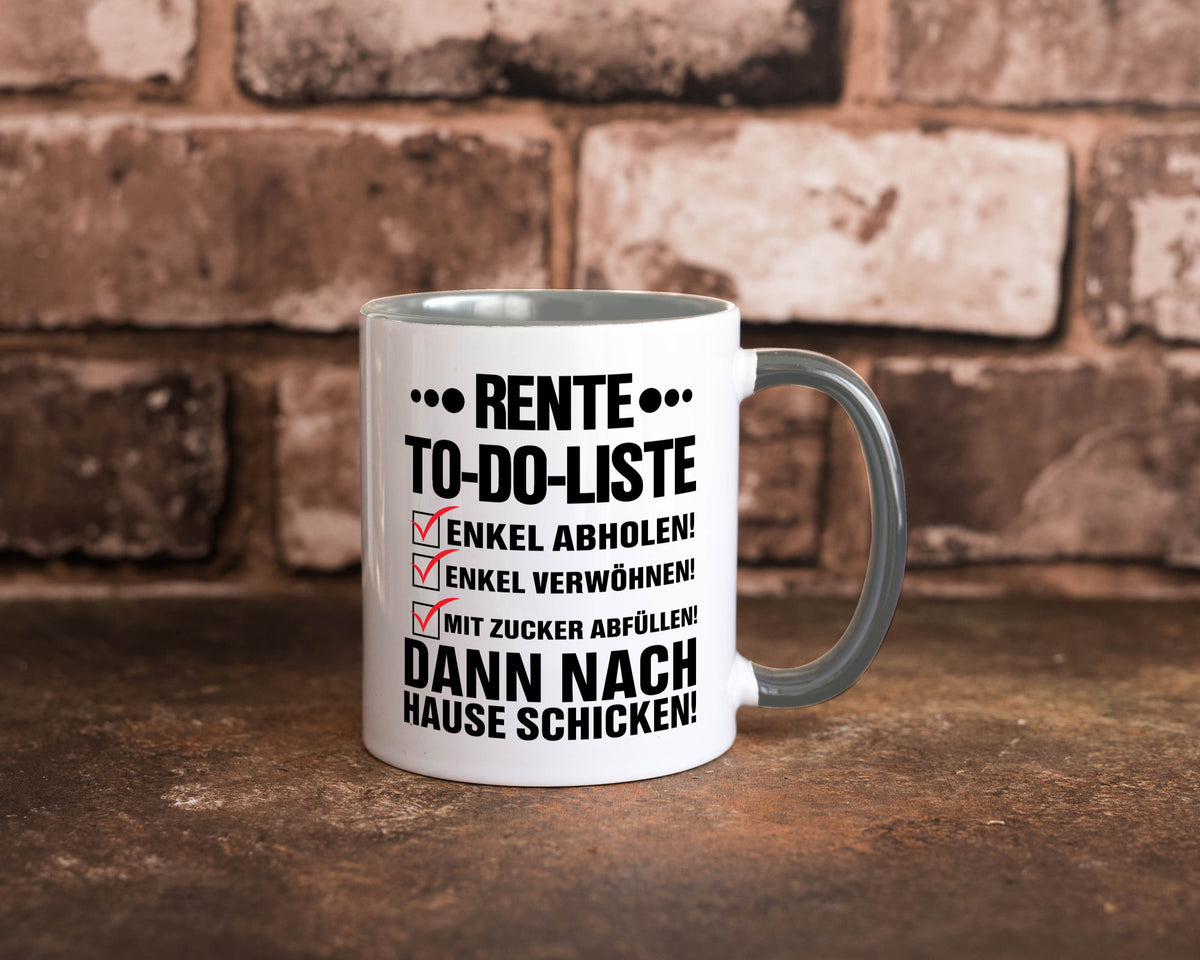 Rente To-Do-Liste | Rentner Tasse Enkel verwöhnen Geschenk Ruhestand Jubiläum