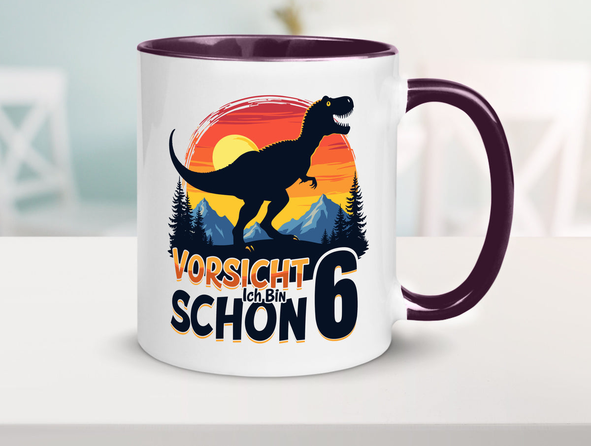 6. Geburtstag | 6 Jahre Dinosaurier Geschenkidee Humor Tasse
