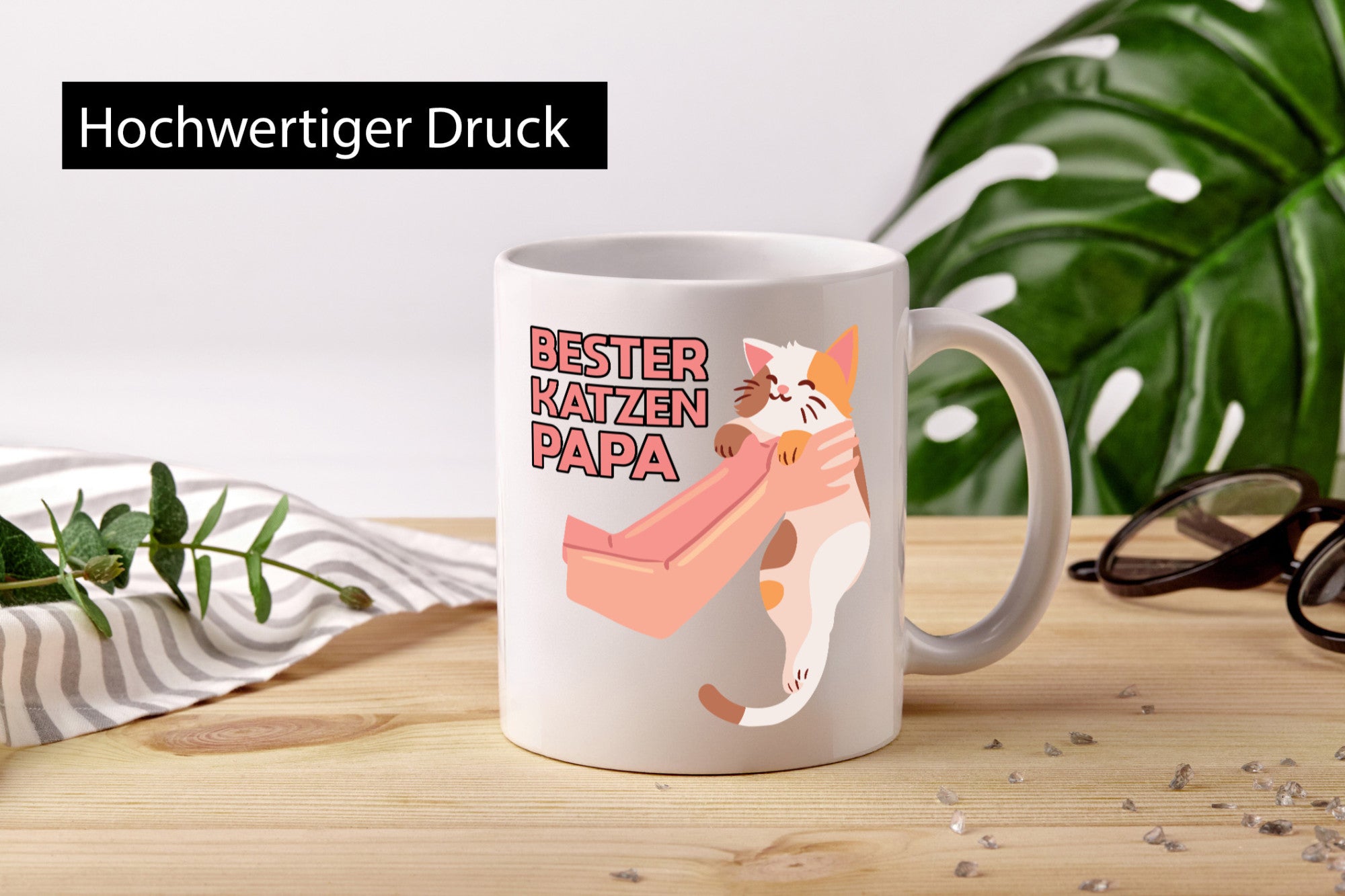 Bester Katzenpapa | Katze Gabel Geschenk Tierliebhaber Humor lustiger Spruch