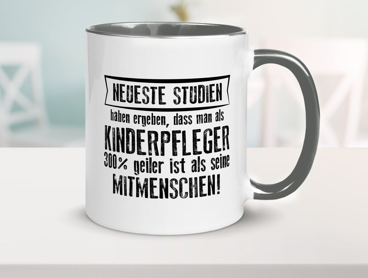 Neuste Studien: Kinderpfleger | Pfleger Kinder v2 lustiger Spruch Geschenk Tasse