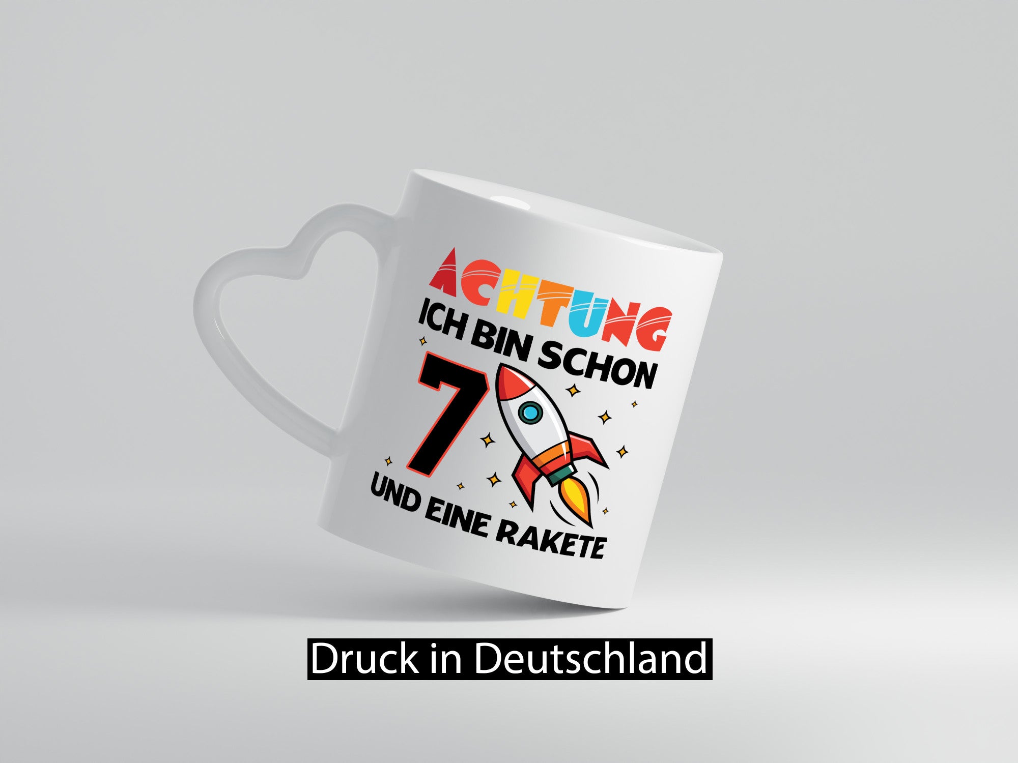 7. Geburtstag | Rakete Weltraum 7 Jahre Galaxy Geschenkidee Humor Tasse