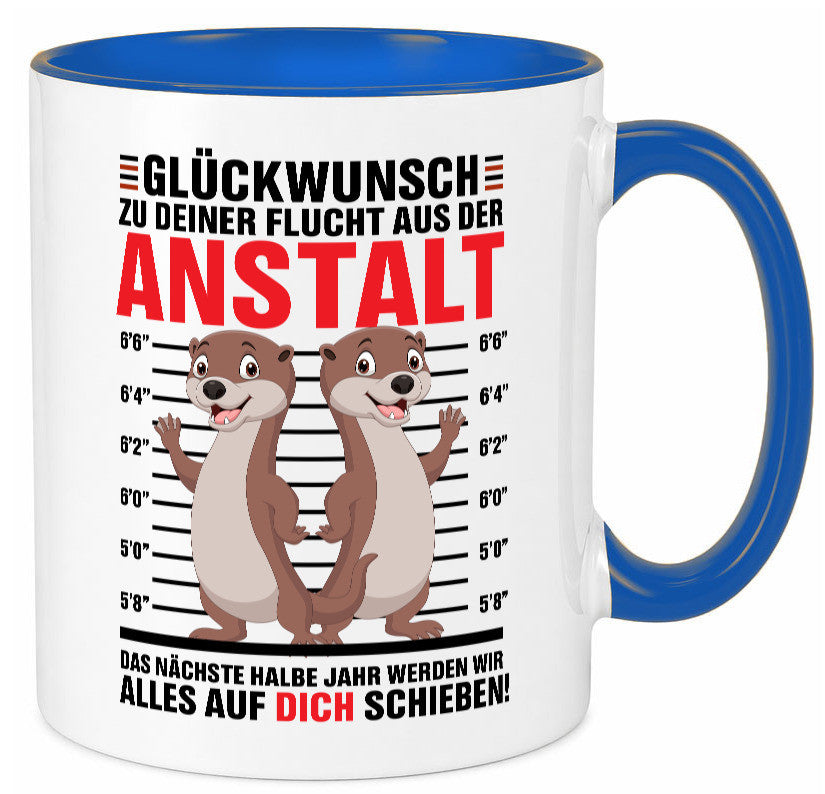 Glückwunch zur Flucht | Jobwechsel Arbeitskollegen Geschenk Arbeit Kollegen Tasse