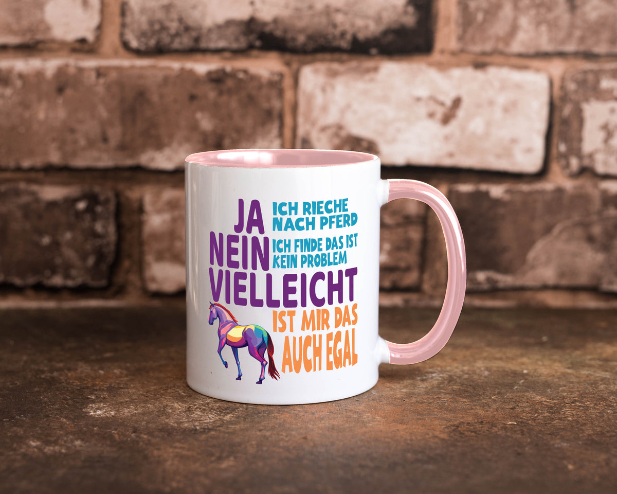 Ja ich Rieche nach Pferd | Reiten Pferdestall lustiger Spruch Geschenk Humor Tasse