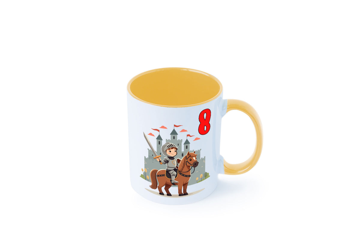 8. Geburtstag | 8 Jahre Ritter Junge Schloss Geschenk Geschenkidee lustiger Tasse