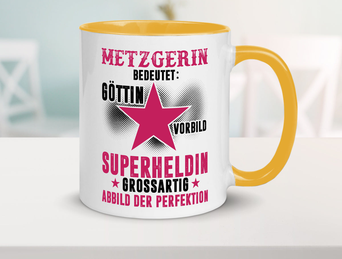 Bedeutung von Metzgerin | Fleischerin Geschenk Humor Geschenkidee lustiger Tasse