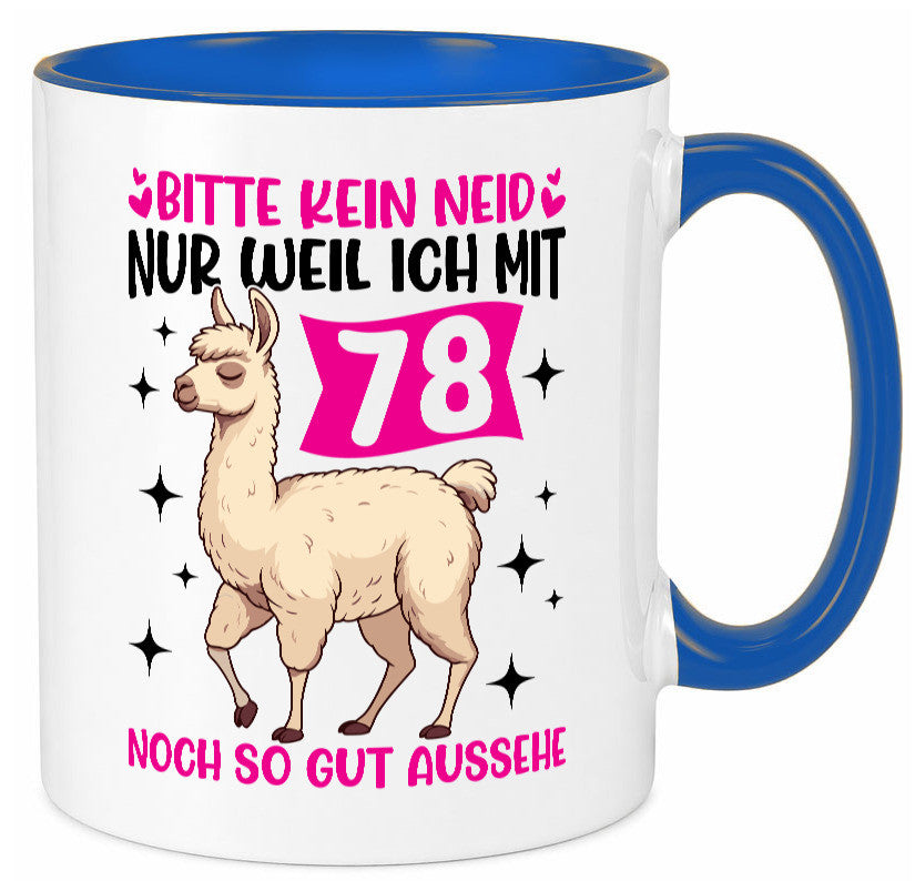 78. Geburtstag | 78 Jahre Lama gut aussehen Geschenk Geschenkidee lustiger Tasse