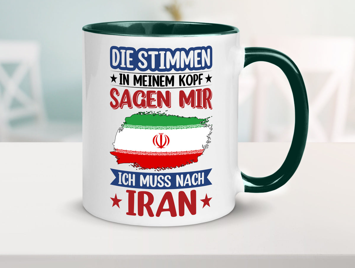 Iran | Urlaub Stimmen in meinem Kopf Traumland Humor Geschenkidee Tasse