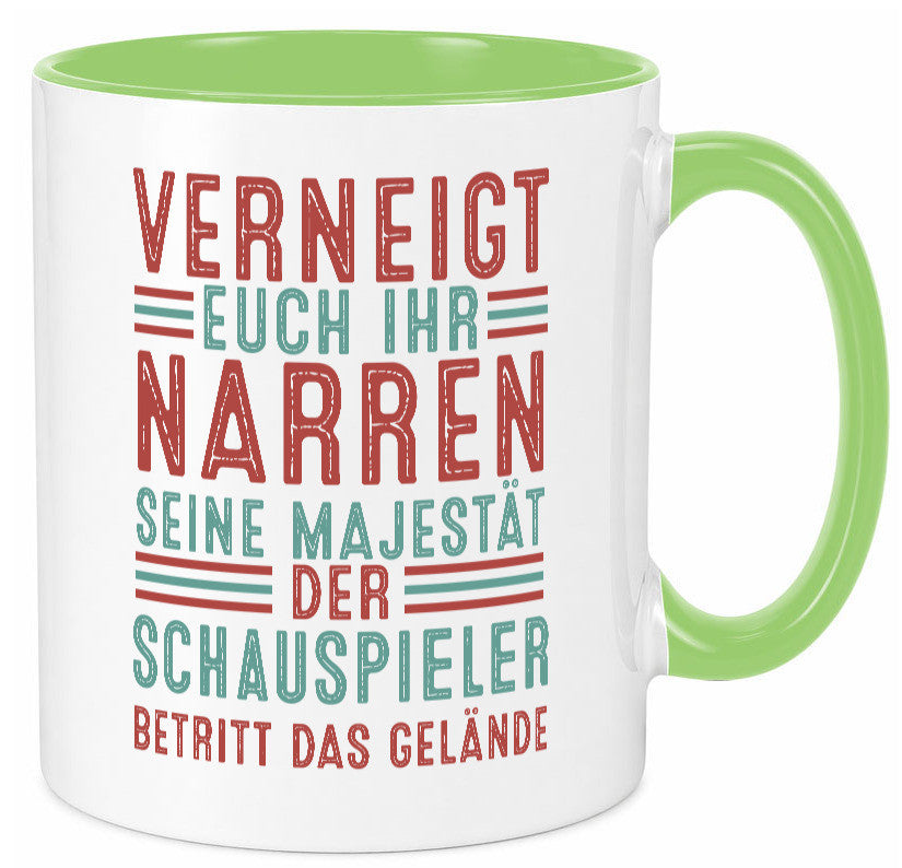 Verneigt euch: Schauspieler | Theater lustig Humor Geschenkidee Geschenk Tasse