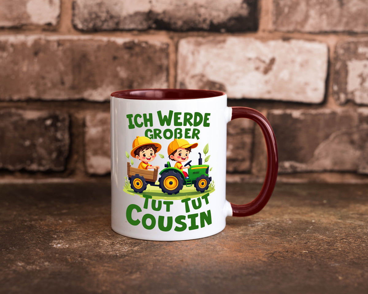Ich werde Großer Cousin | Familie Bauer lustiger Spruch Geschenk Geschenkidee Tasse