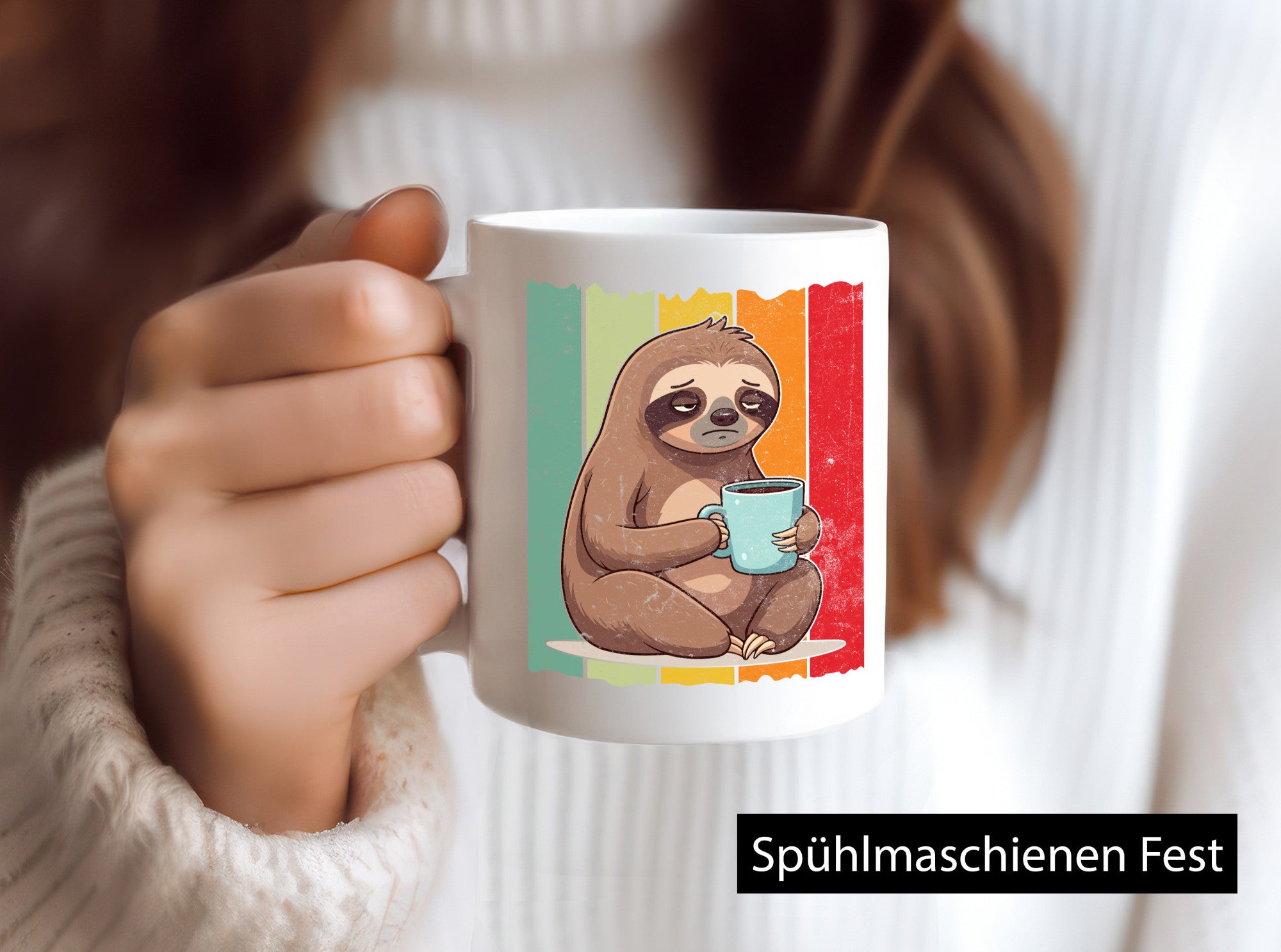 Bevor du Fragst nein | Faultier Kaffee Ich hasse menschen lustig Tierliebhaber
