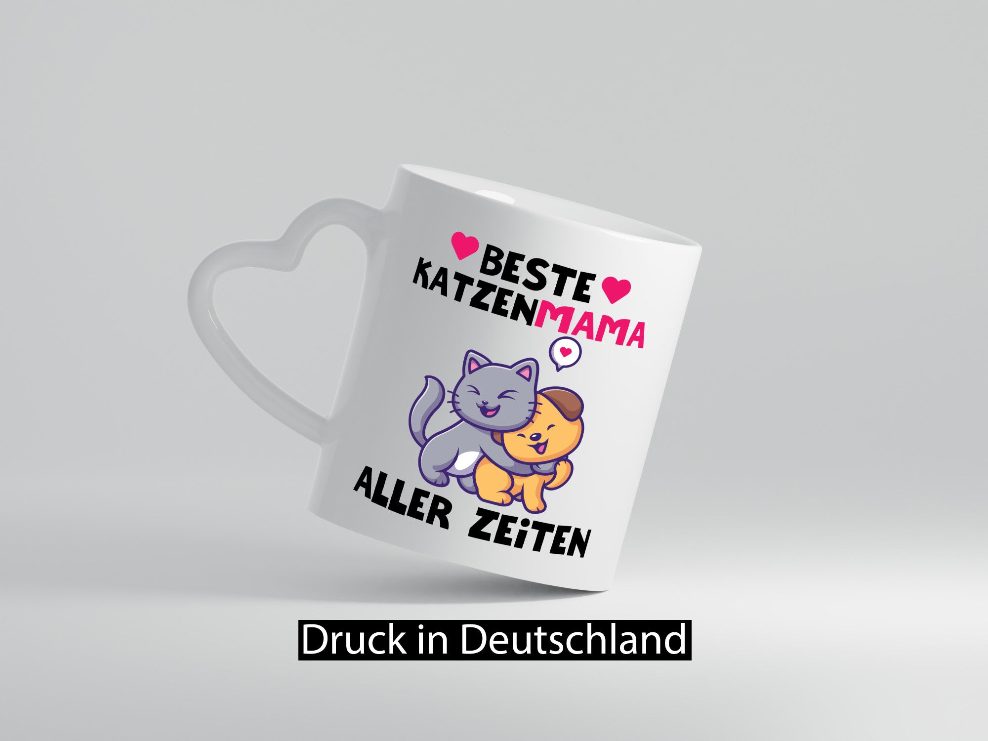 Beste Katzenmama | Katzenbaby Herz lustig Familie Geschenkidee Geschenk Tasse