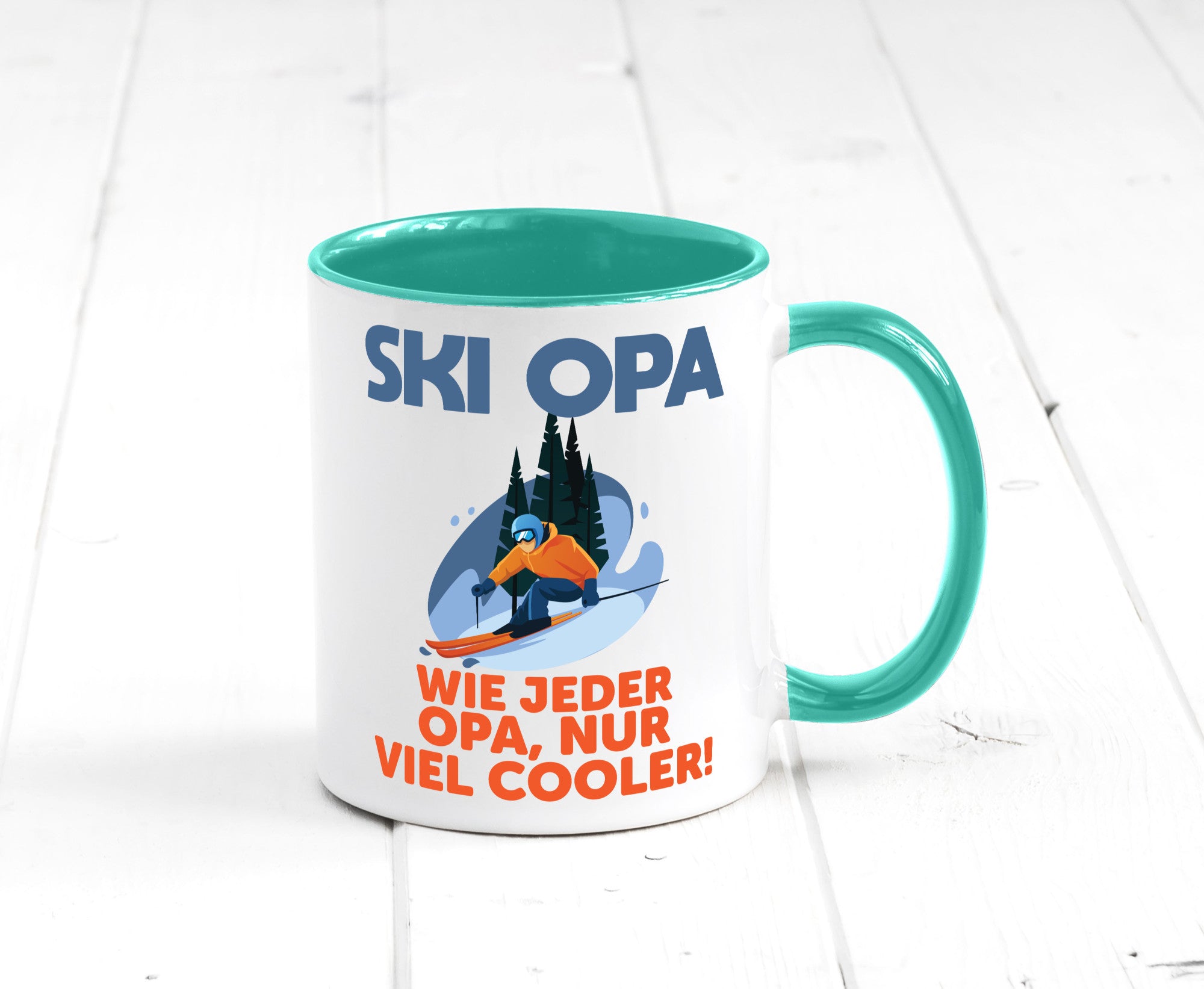 Ski Opa, normal, nur cooler | Skifahrer Bäume Schnee Geschenkidee Familie Humor
