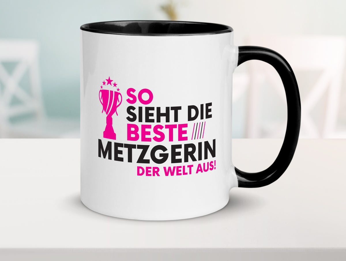 Die Weltbeste Metzgerin | Fleischerin lustig Humor Geschenkidee Geschenk Tasse