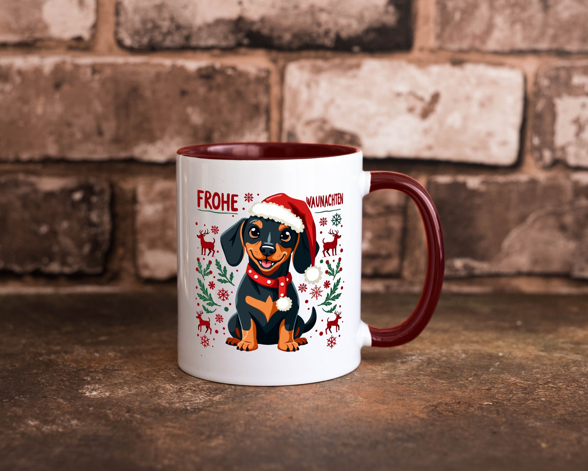 Frohe Waunachten | Ugly Christmas Weihnachtshund v2 Humor Tierliebhaber