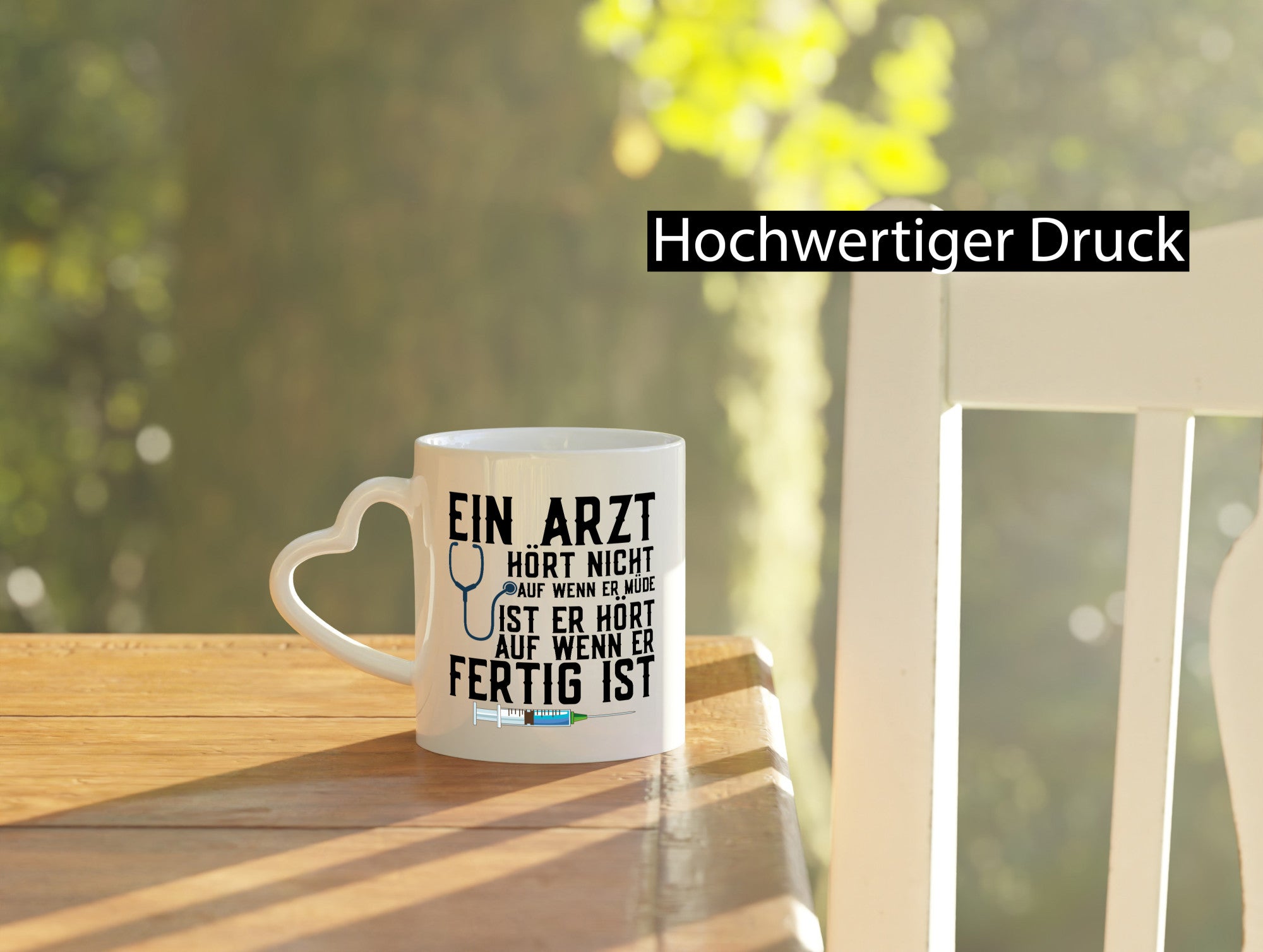 Ein Arzt hört nicht auf | Klinik Statement Stethoskop Geschenkidee Humor Tasse