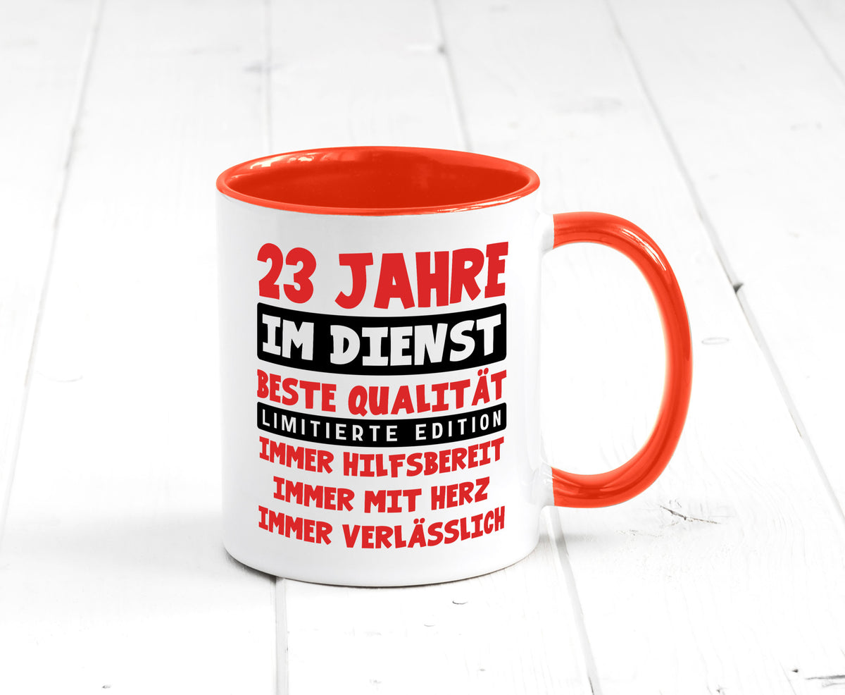 23 Jahre im Dienst | Jubiläum Arbeit v9 Humor Kollegen Büro Geschenkidee Tasse