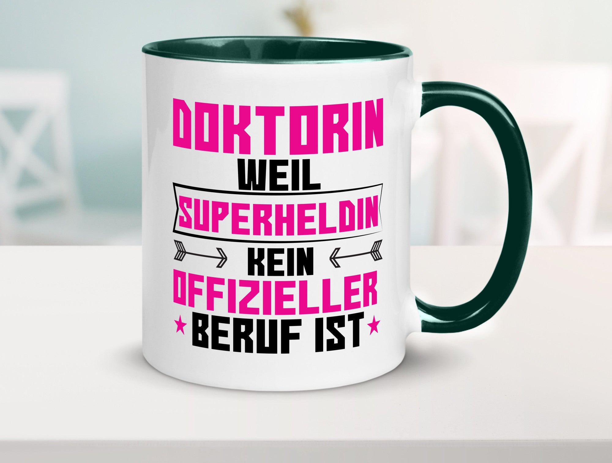 Superheldin Doktorin | Doktorand Doktortitel Geschenkidee Humor Tasse