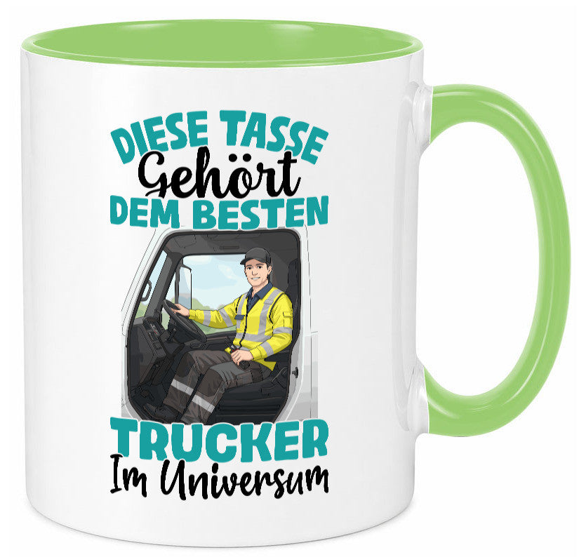 Im Universum: Trucker | LKW Fahrer Beruf Humor Arbeit Kollegen Büro Tasse