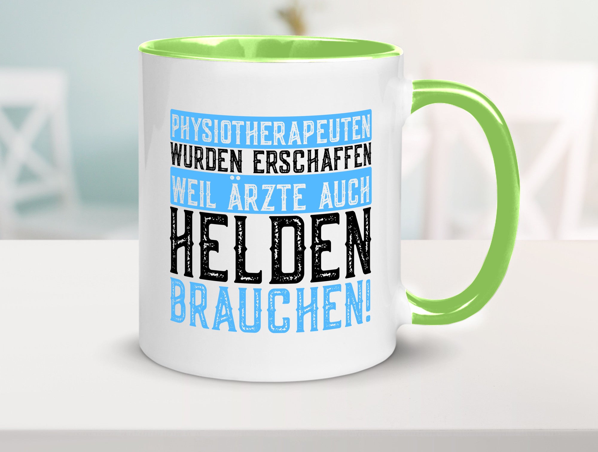 Physiotherapeut | Helden Therapeutin lustiger Spruch Humor Geschenkidee Tasse