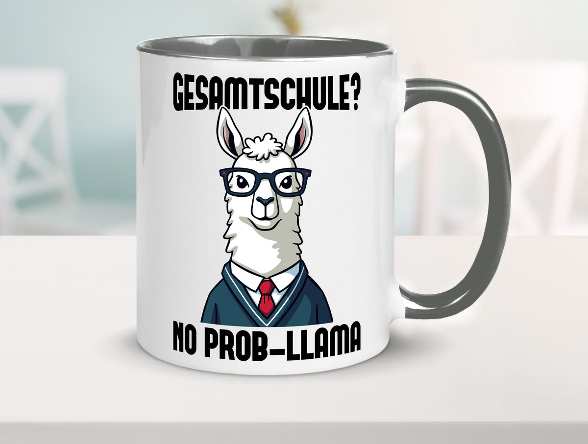 Gesammtschule | no prob-llama Einschuldung Humor Geschenkidee Tasse