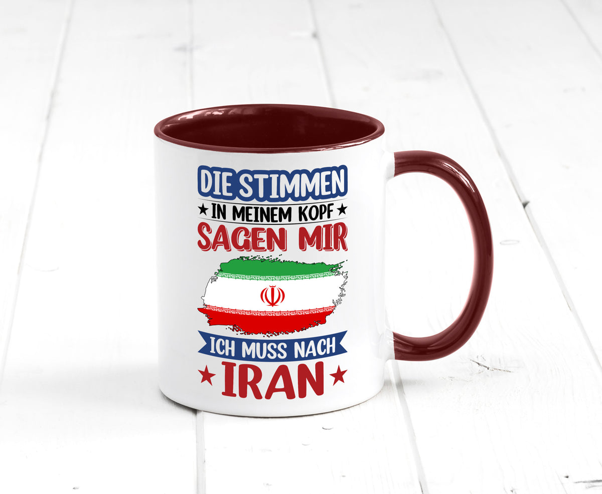 Iran | Urlaub Stimmen in meinem Kopf Traumland Humor Geschenkidee Tasse
