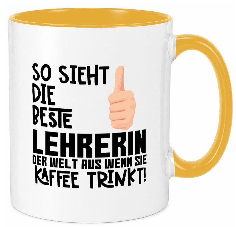 Beste Lehrerin | Lehrer Tasse Schule Dankeschön lustiger Spruch Geschenk Humor