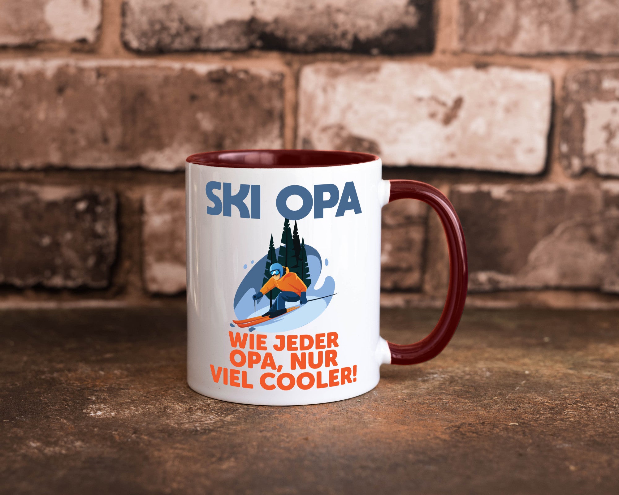 Ski Opa, normal, nur cooler | Skifahrer Bäume Schnee Geschenkidee Familie Humor