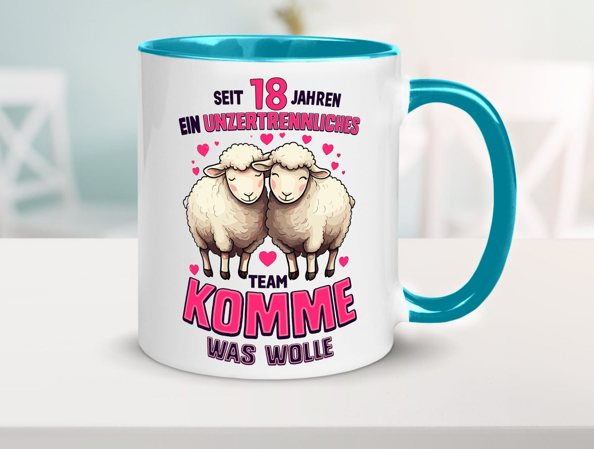 18 Jahre Verheiratet | ein Team Ehepaar v2 Geschenkidee Humor Tasse