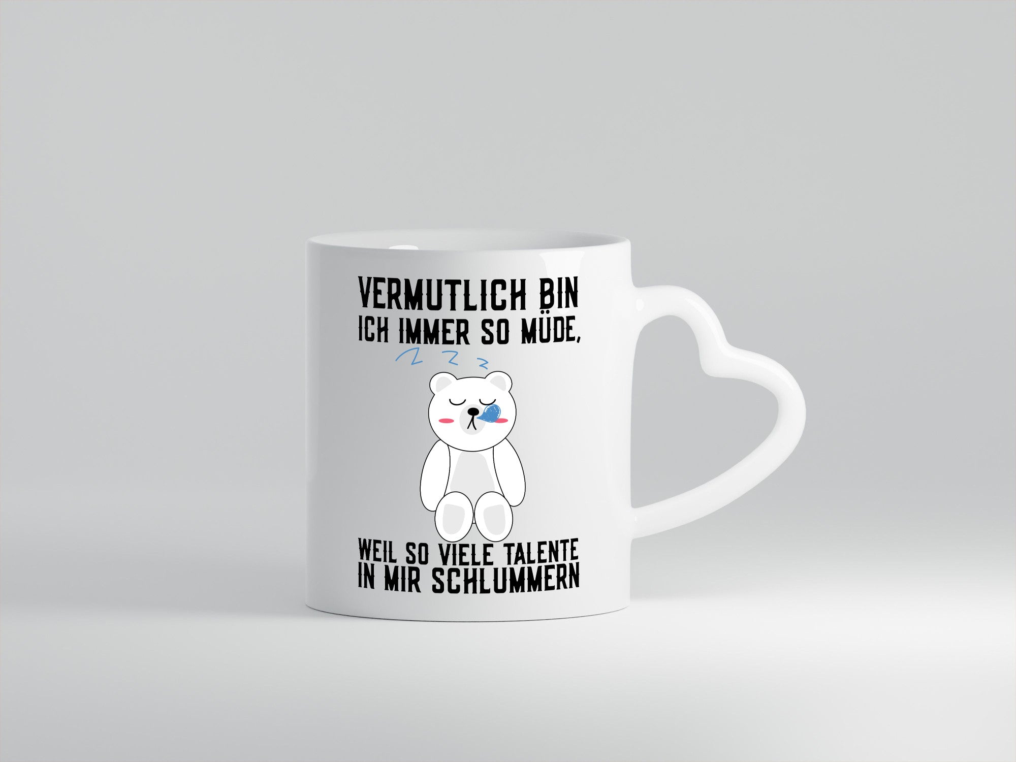 Viele Talente schlummern | schlafender Bär Superman Held lustiger Spruch