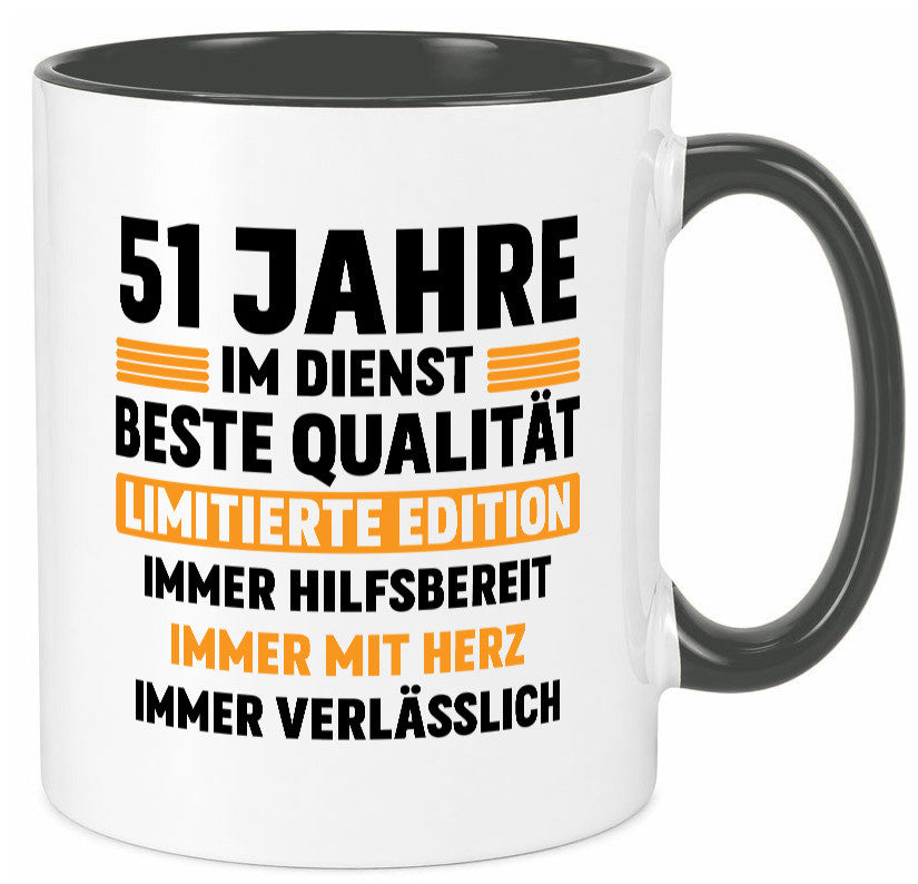 51 Jahre im Dienst | Jubiläum Arbeit lustiger Spruch Geschenk Kollegen Büro