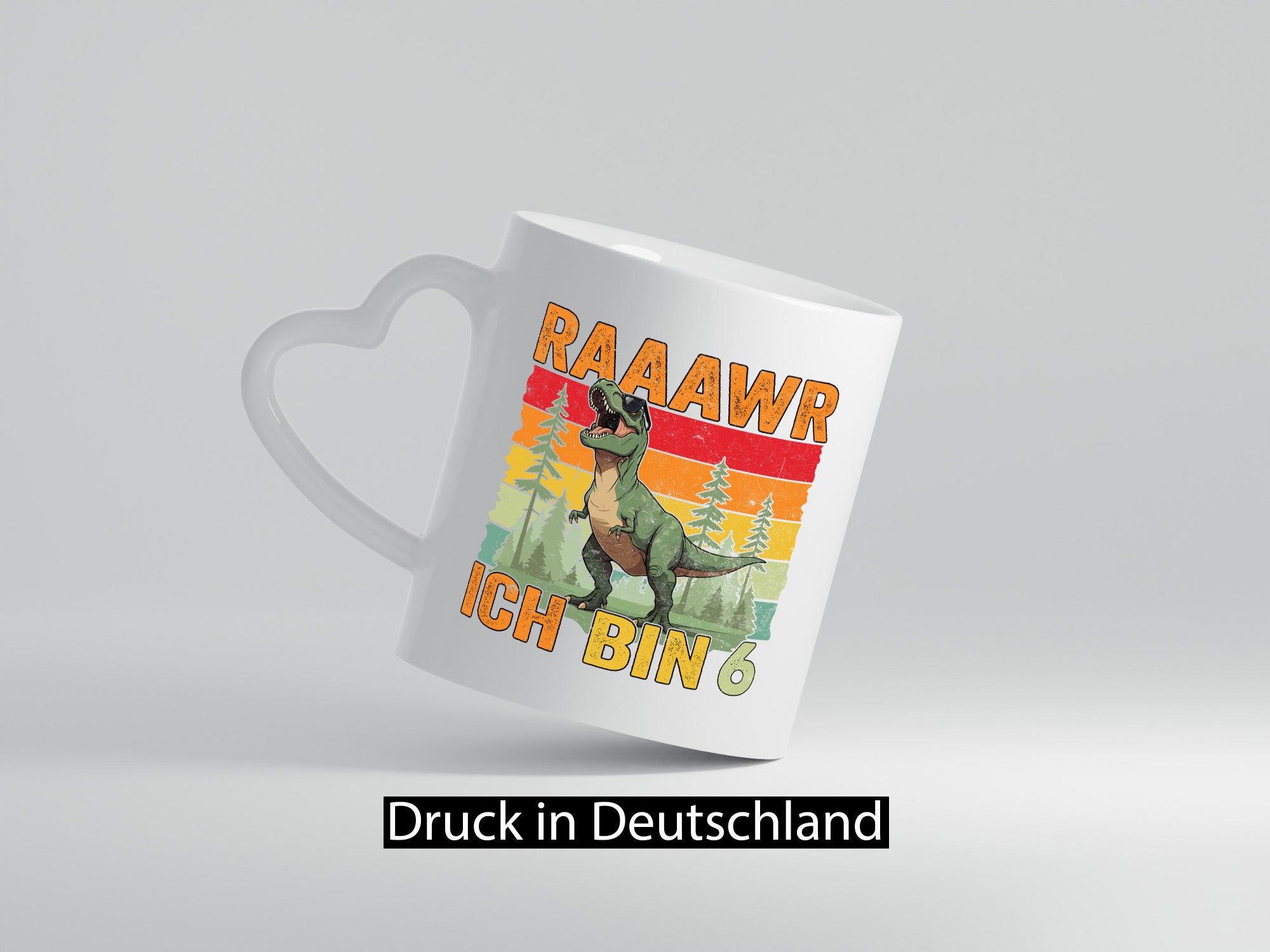 6. Geburtstag | 6 Jahre rarrrr ich bin Dinosaurier Humor Geschenkidee Tasse