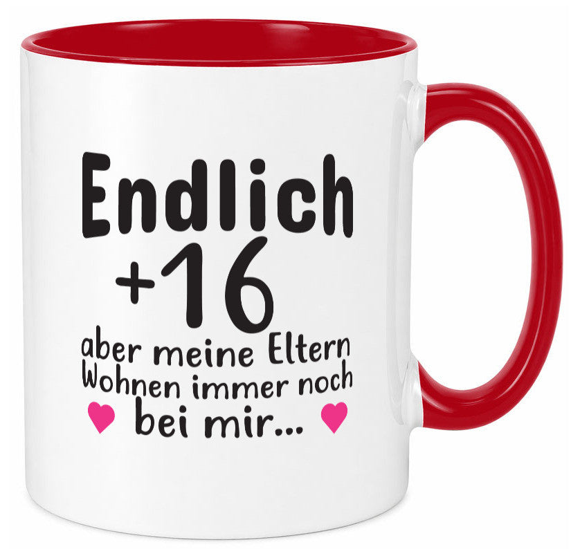 Endlich 16 | Geburtstag Tasse Spruch Mädchen Geschenkidee Humor