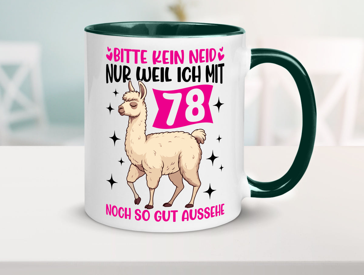 78. Geburtstag | 78 Jahre Lama gut aussehen Geschenk Geschenkidee lustiger Tasse