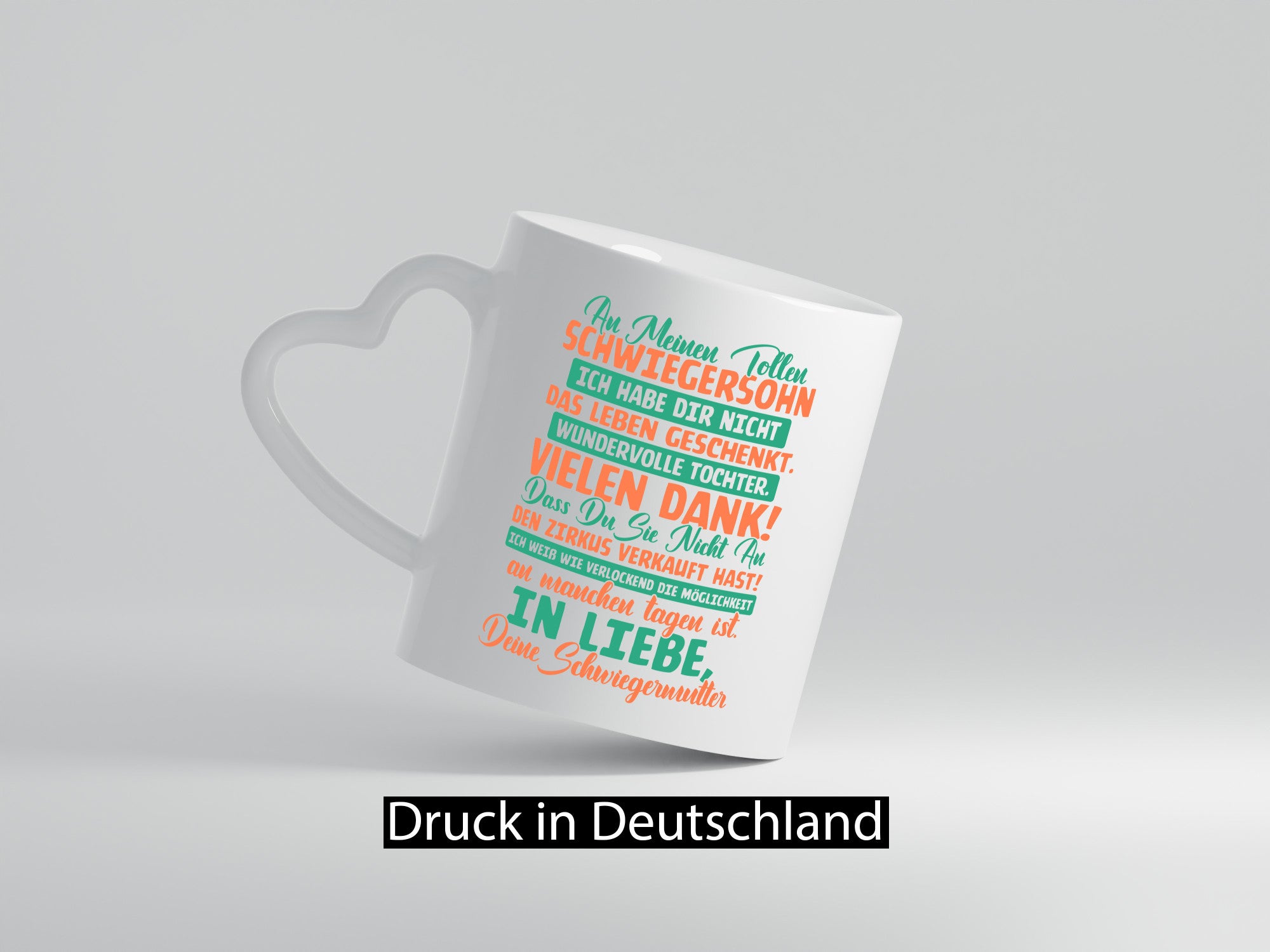 An meinen tollen Schwiegersohn vl3 Humor Familie Geschenkidee Tasse