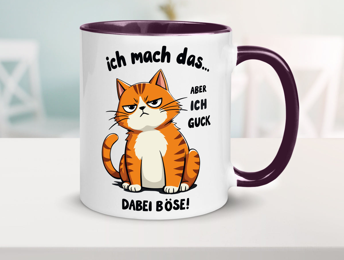 Ich guck dabei Böse | Katze Ironie Geschenk Tierliebhaber Humor lustiger Spruch Tasse